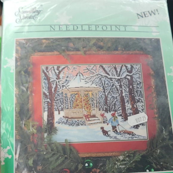 NWT Christmas Magic vintage something special needlepoint  kit 18"x14" Cotton - Picture 1 of 4